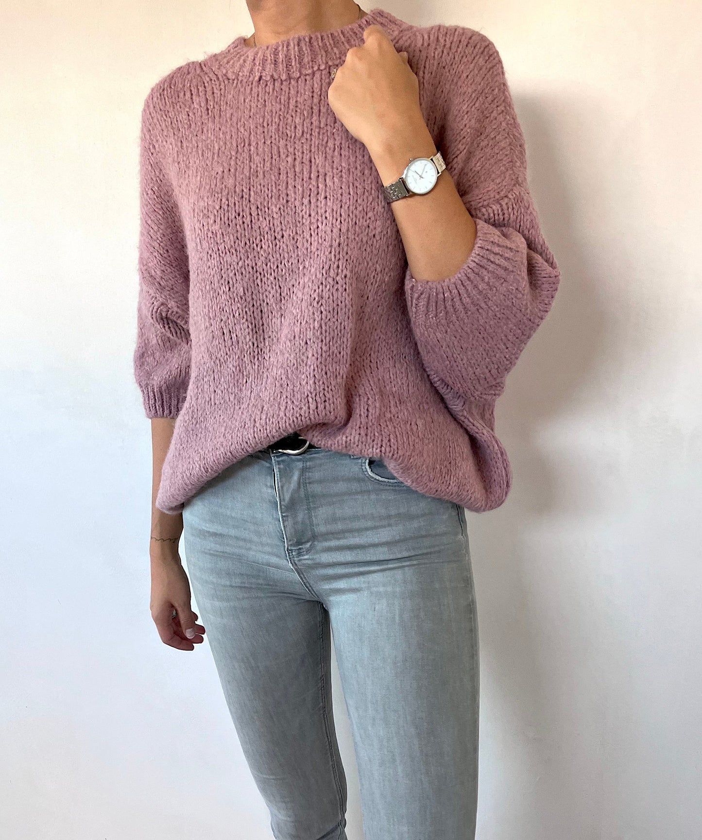 Weicher Strickpullover Alice - altrosa