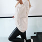 Sweatshirt Ivy mit gerafftem Arm - weiß