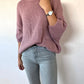 Weicher Strickpullover Alice - altrosa