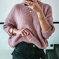 Weicher Strickpullover Alice - altrosa