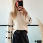 Rippstrick Pullover mit Herz-Details Amanda