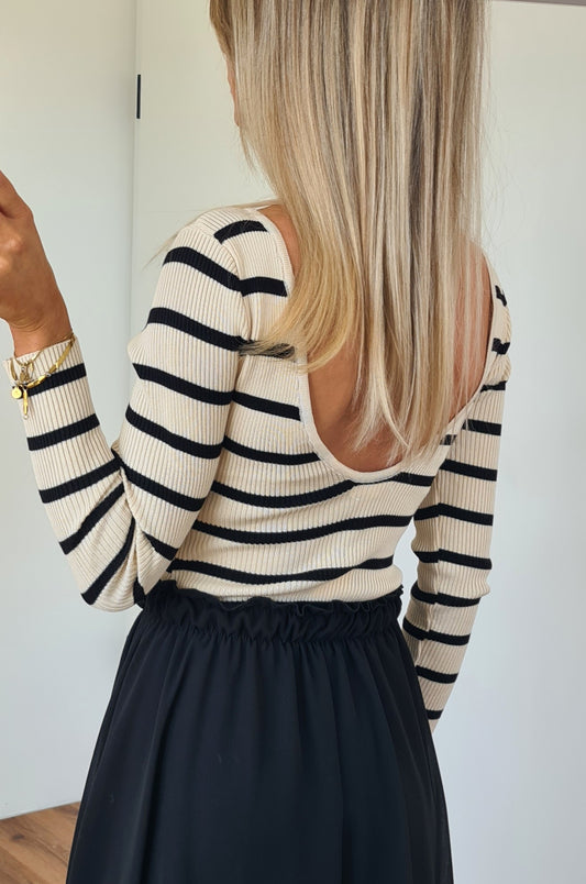 Body Emilia - beige-gestreift