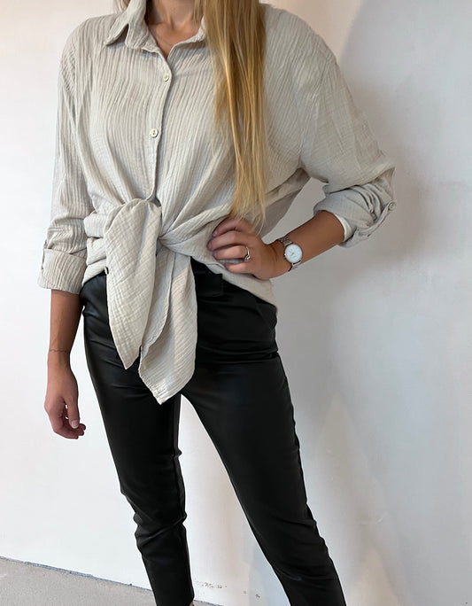 Lange Musselin-Bluse Hanna - versch. Farben